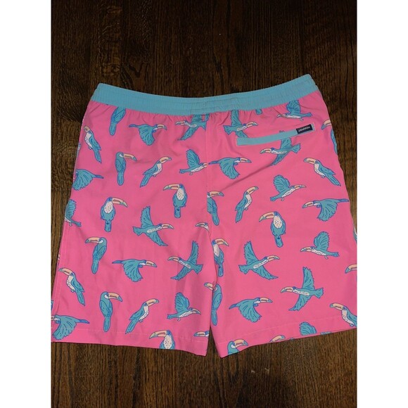 Chubbies Youth XL Swim Trunks Pink Toucan Boys Mesh Lined Shorts NWT Shorts - Picture 6 of 8